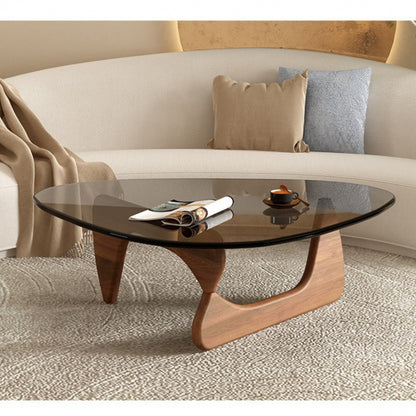 Modern Oak Glass Coffee Table
