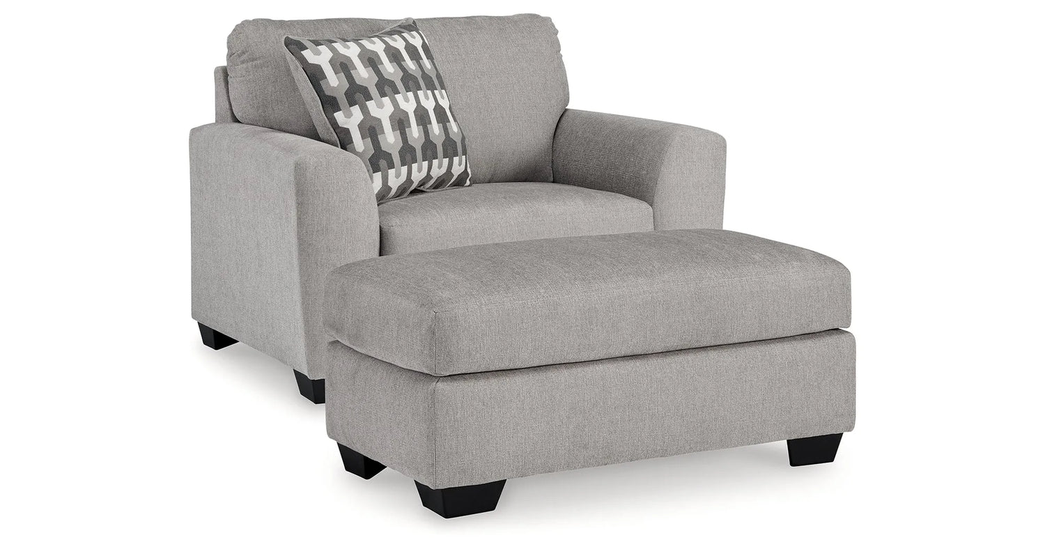 Avenal Park Flannel Chair &amp; Ottoman Set
