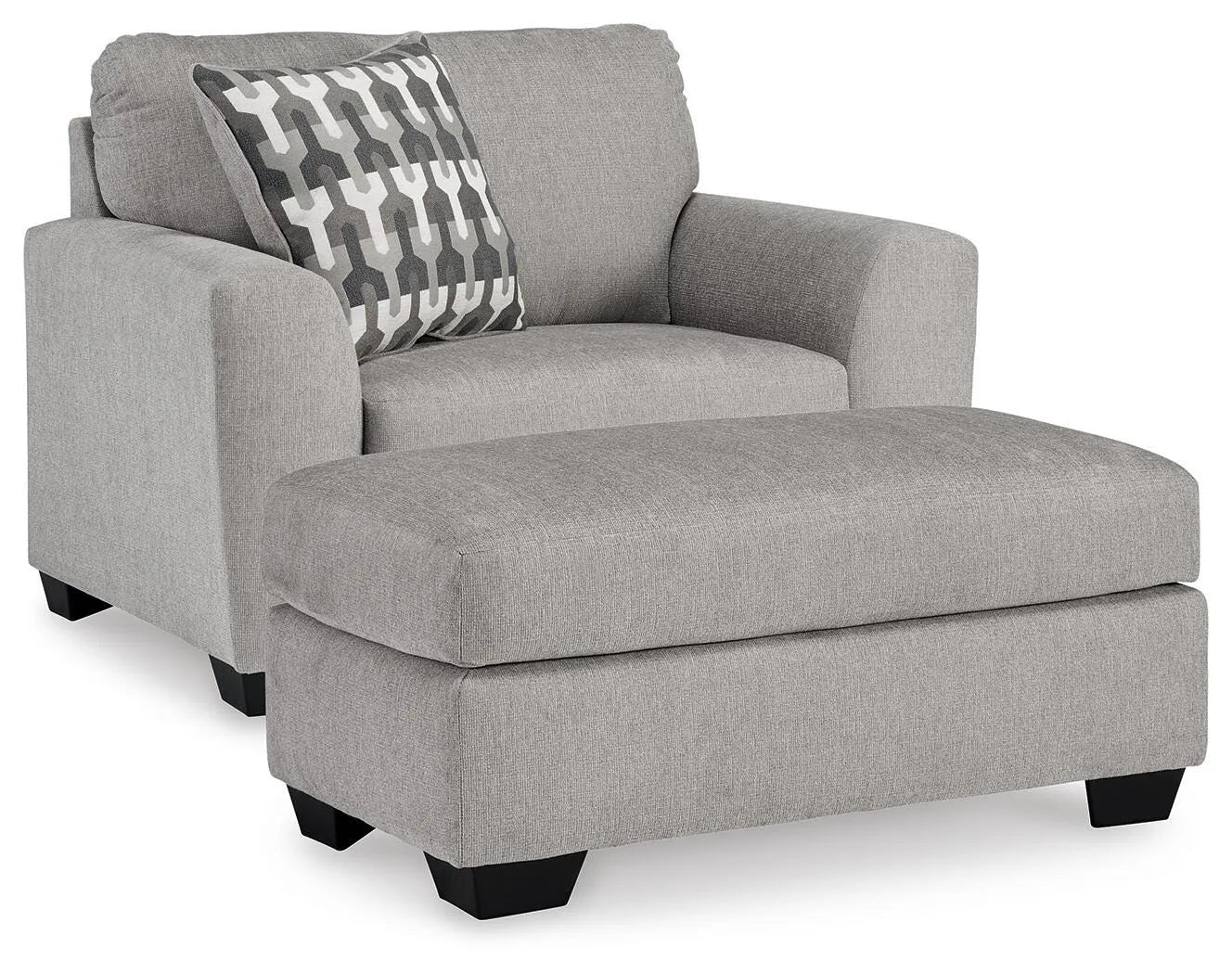 Avenal Park Flannel Chair &amp; Ottoman Set