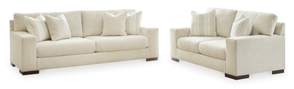 Sofá y loveseat Maggie en abedul