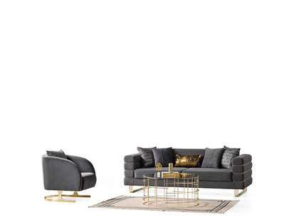 Luma Grey Sofa and Loveseat