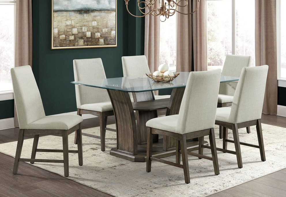 Dapper Rectangular Dining Room Set 7-pieces (Walnut)