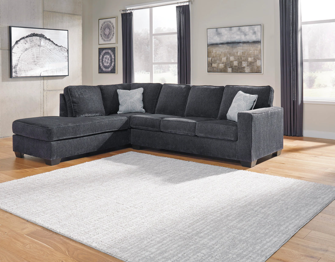 Altari Slate 2-Piece Chaise Sleeper Sectional