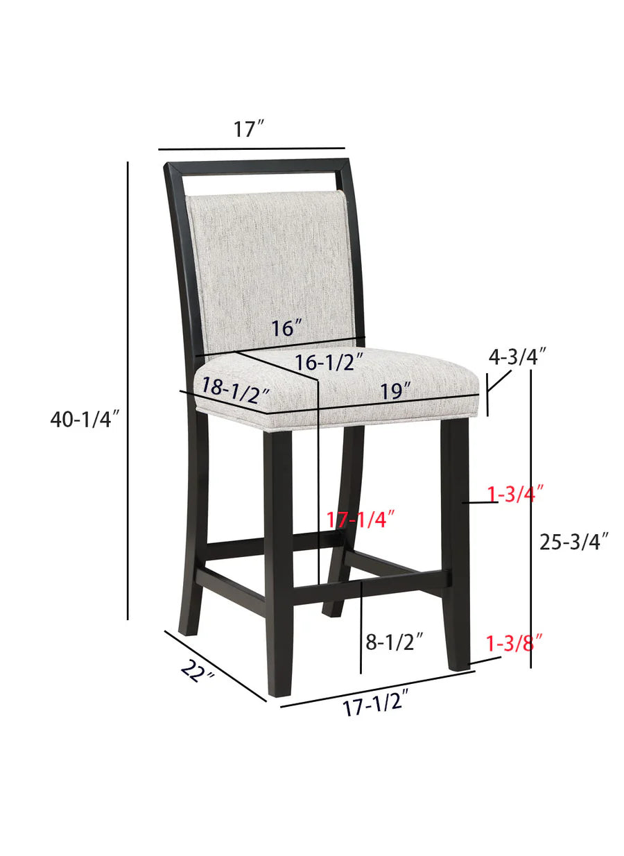 Dary Black/Brown Counter Height Dining Set