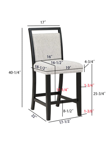 Dary Black/Brown Counter Height Dining Set