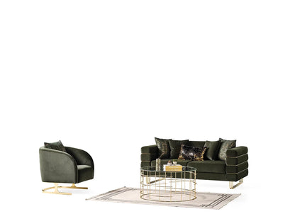 Luma Emerald Sofa and Loveseat