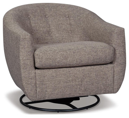 Upshur Taupe Swivel Accent Chair
