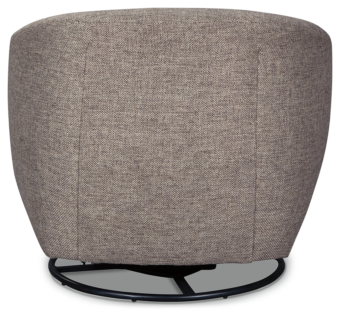 Upshur Taupe Swivel Accent Chair