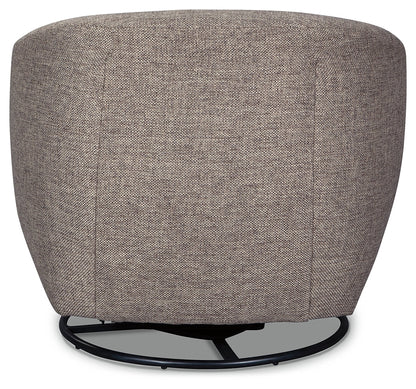 Upshur Taupe Swivel Accent Chair