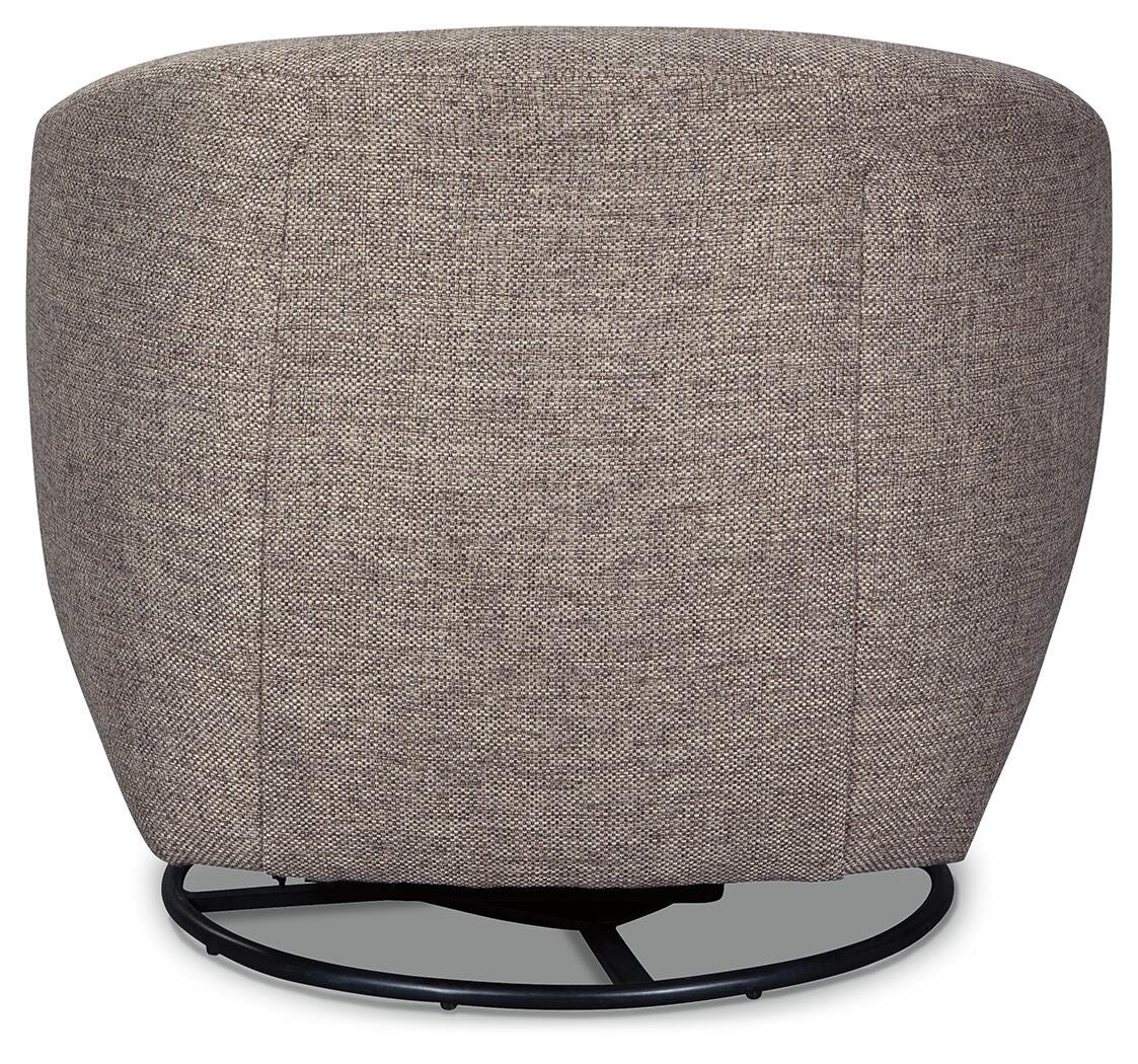 Upshur Taupe Swivel Accent Chair