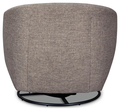 Upshur Taupe Swivel Accent Chair