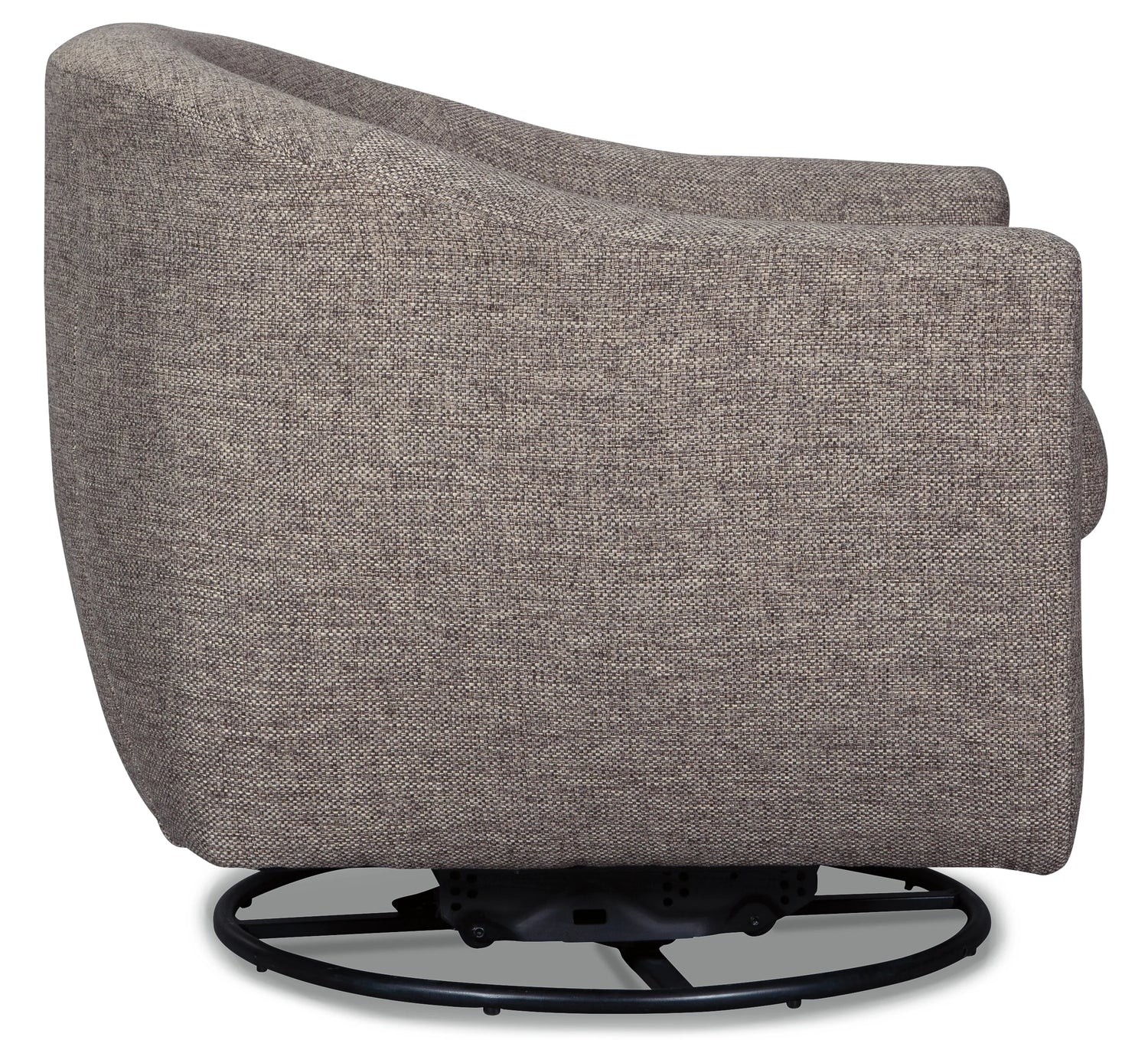 Upshur Taupe Swivel Accent Chair
