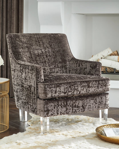 Gloriann Charcoal Velvet Accent Chair