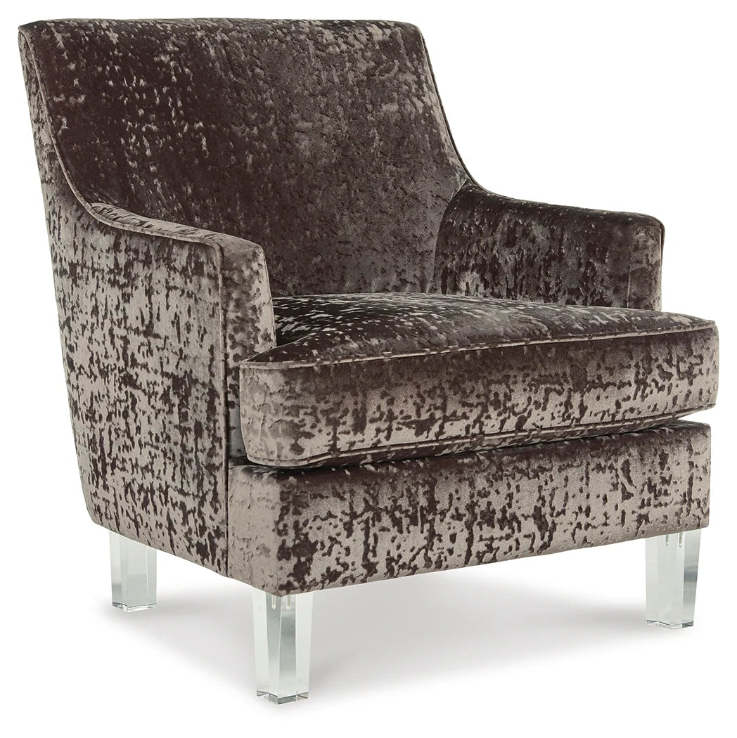 Gloriann Charcoal Velvet Accent Chair