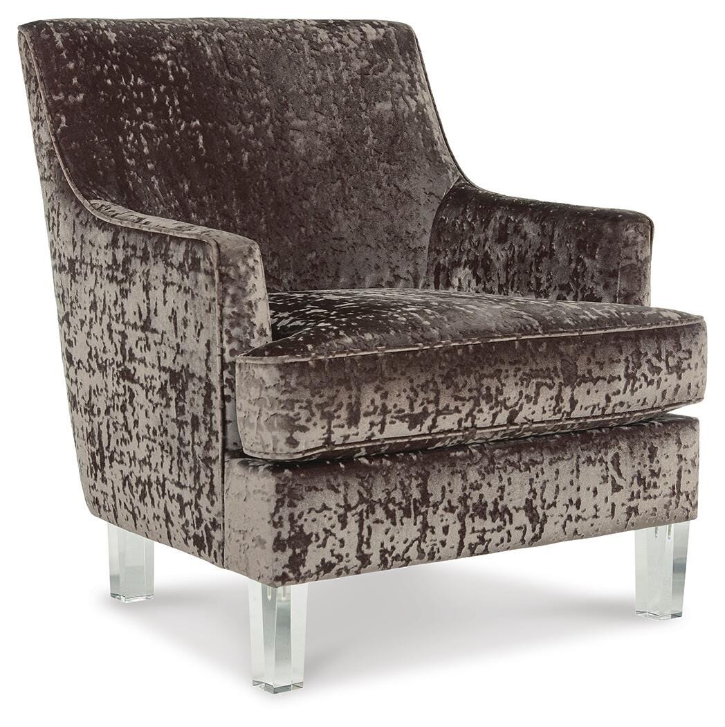 Gloriann Charcoal Velvet Accent Chair