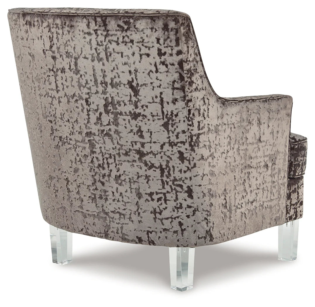 Gloriann Charcoal Velvet Accent Chair