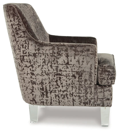 Gloriann Charcoal Velvet Accent Chair