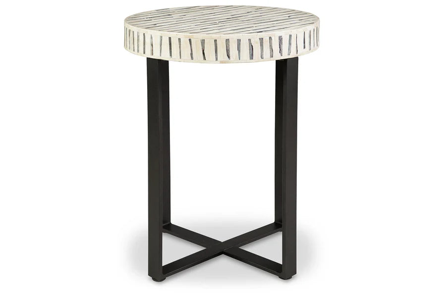 Crewridge Black/Cream Accent Table
