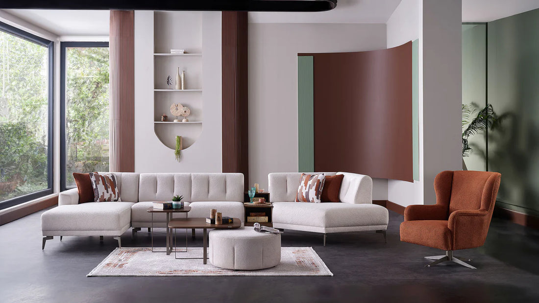 Atlanta Pearl 4-Piece Ivory Modular Sectional