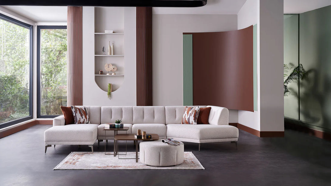 Atlanta Pearl 3-Piece Ivory Modular Sectional