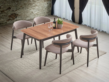Juego de comedor Dary negro/marrón de altura de mostrador