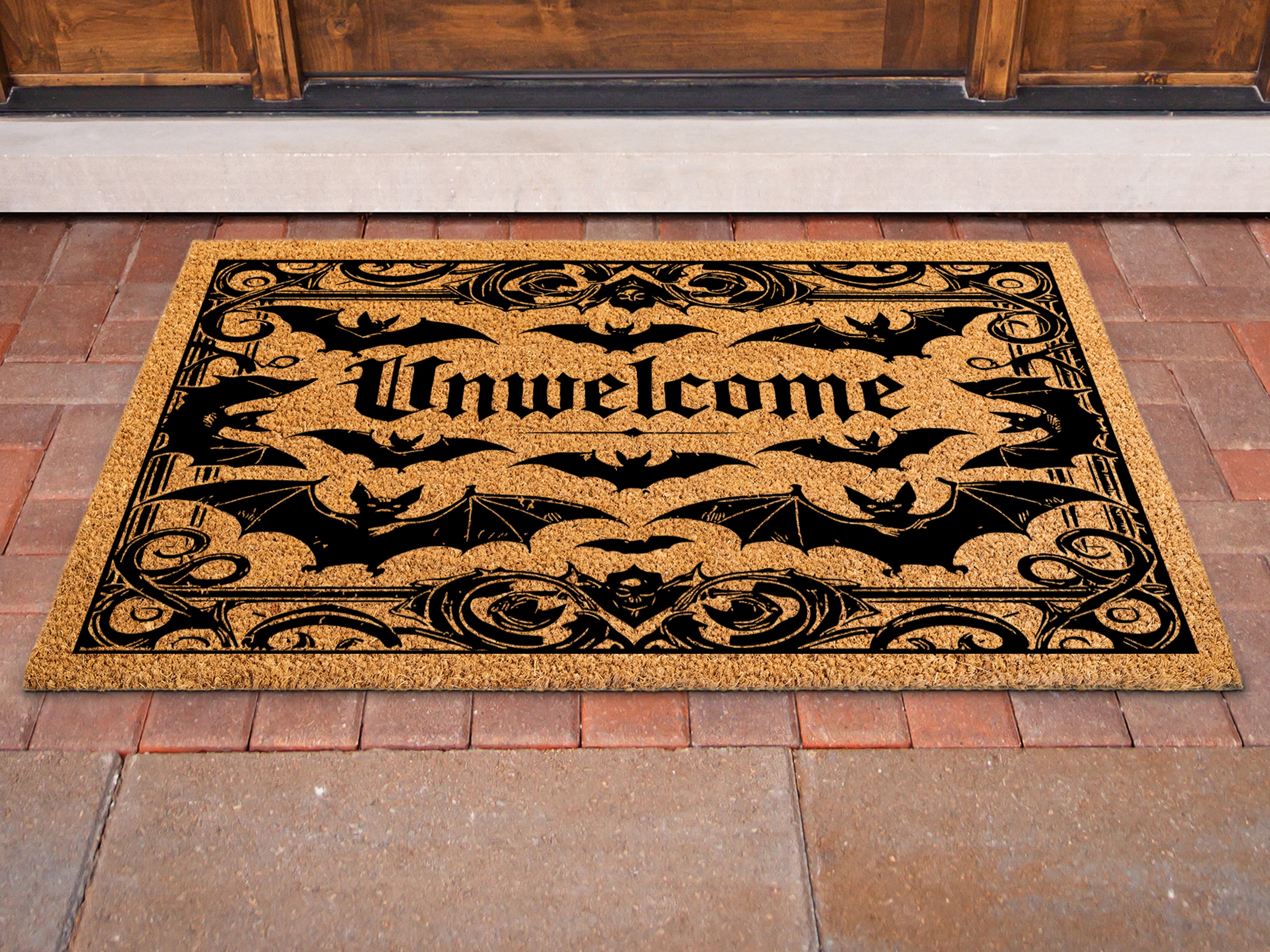 Unwelcome Halloween Doormat