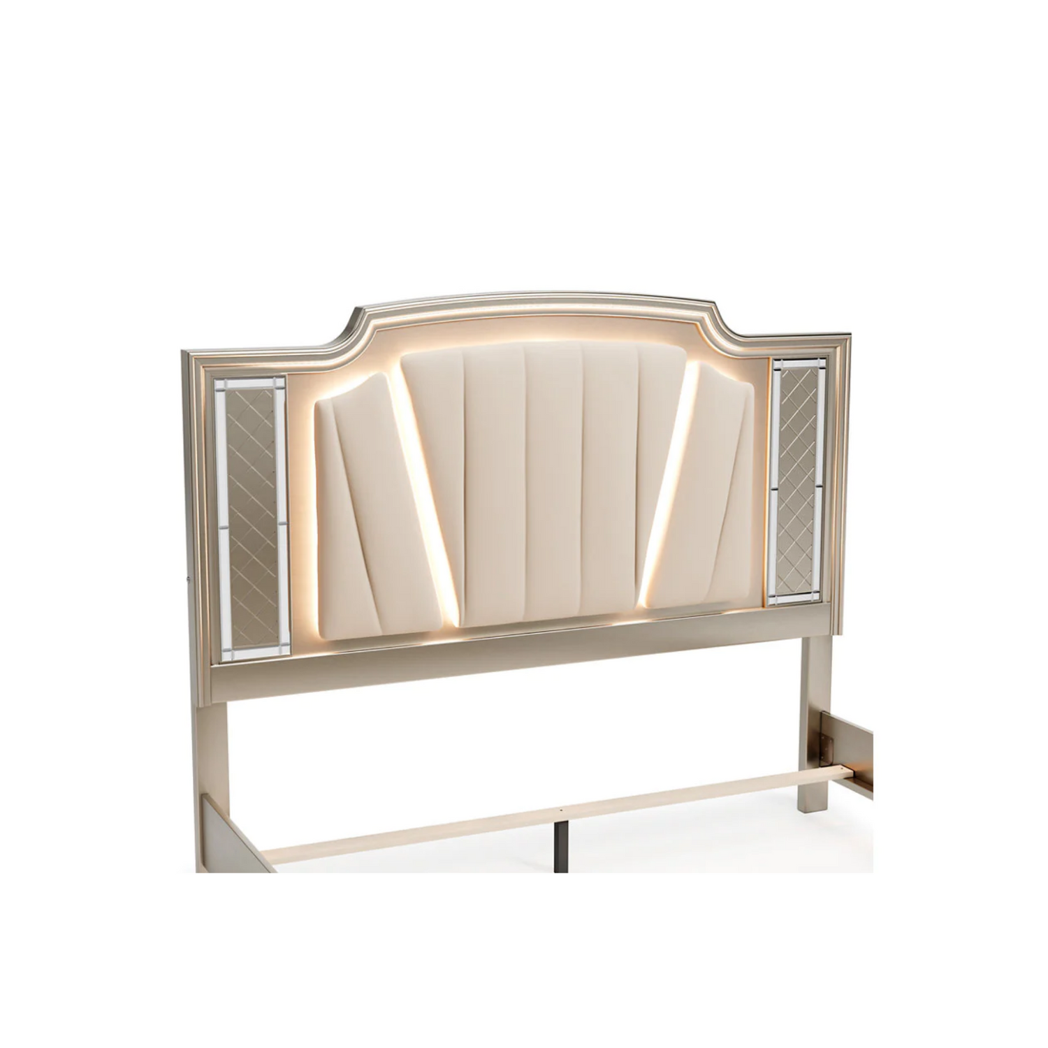Chevanna Platinum King Upholstered Panel Bed