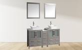 72 in. Double Sink Bathroom Vanity Combo Set in Gray - Decohub Home