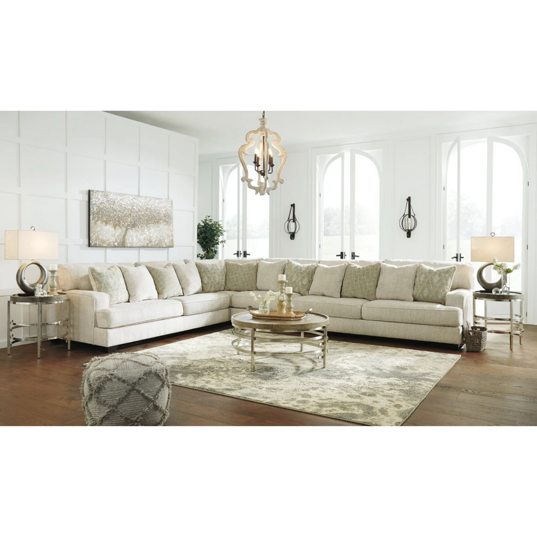 Rawcliffe Parchment 4-Piece Sectional