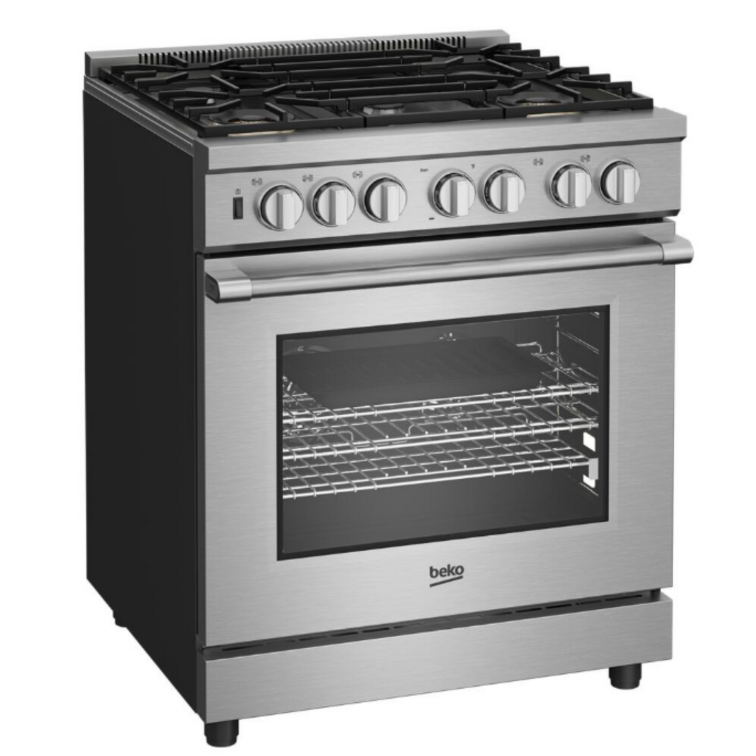 Beko 30&quot; Stainless Steel Pro-Style Gas Range - Decohub Home