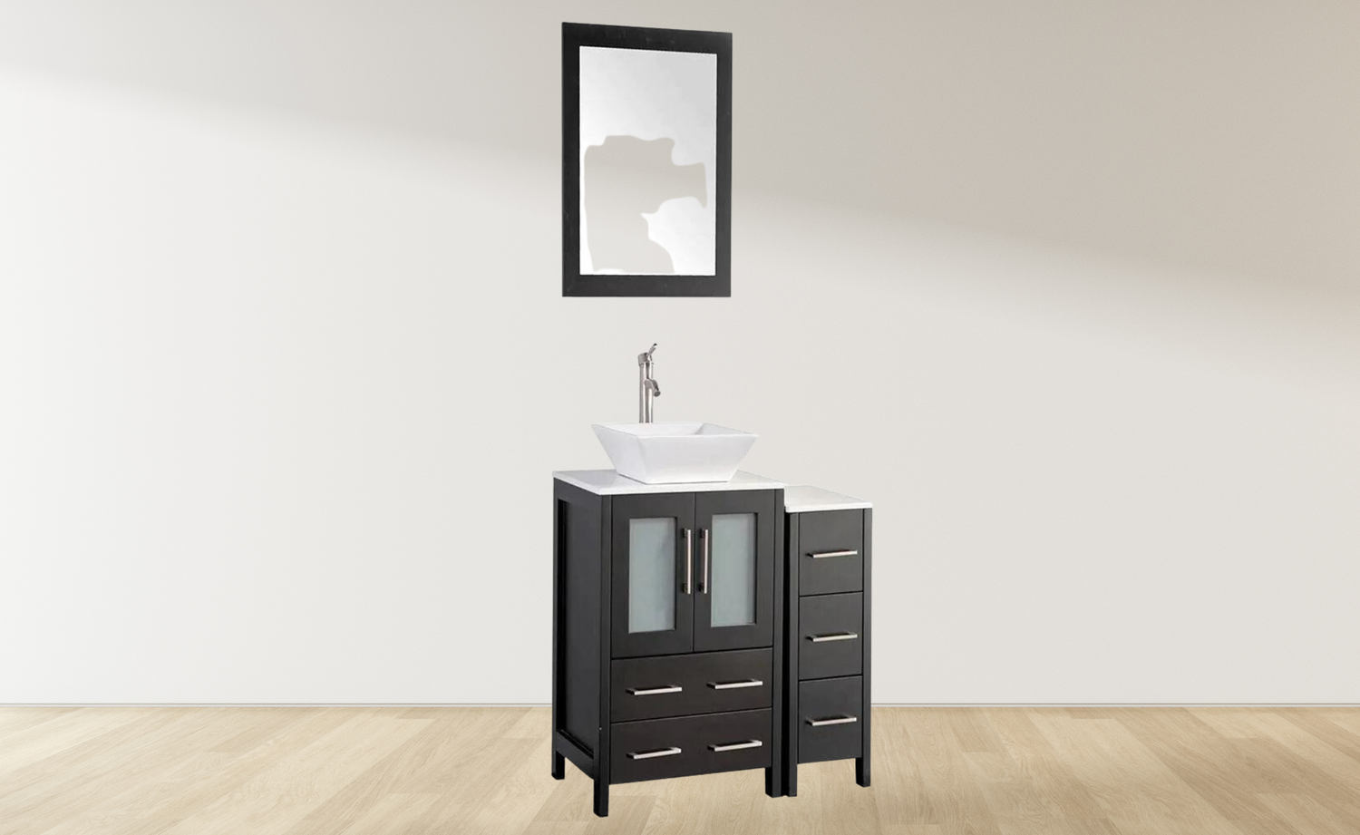 36 in. Single Sink Bathroom Vanity Combo Set in Espresso - Decohub Home