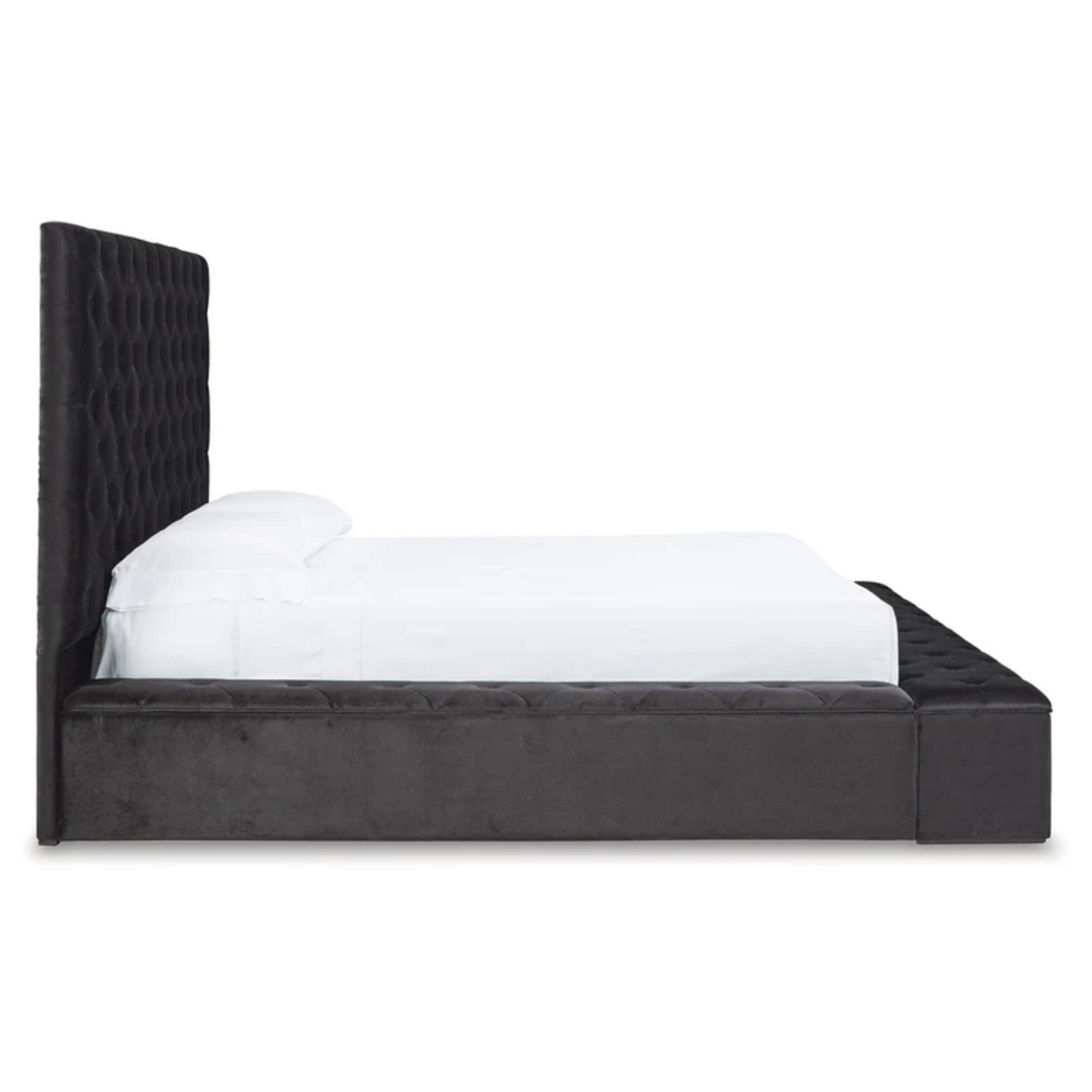 Lindenfield Black King Upholstered Bed with Storage