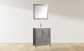 36 in. Single Sink Modern Bathroom Vanity Compact Set in Gray - Decohub Home