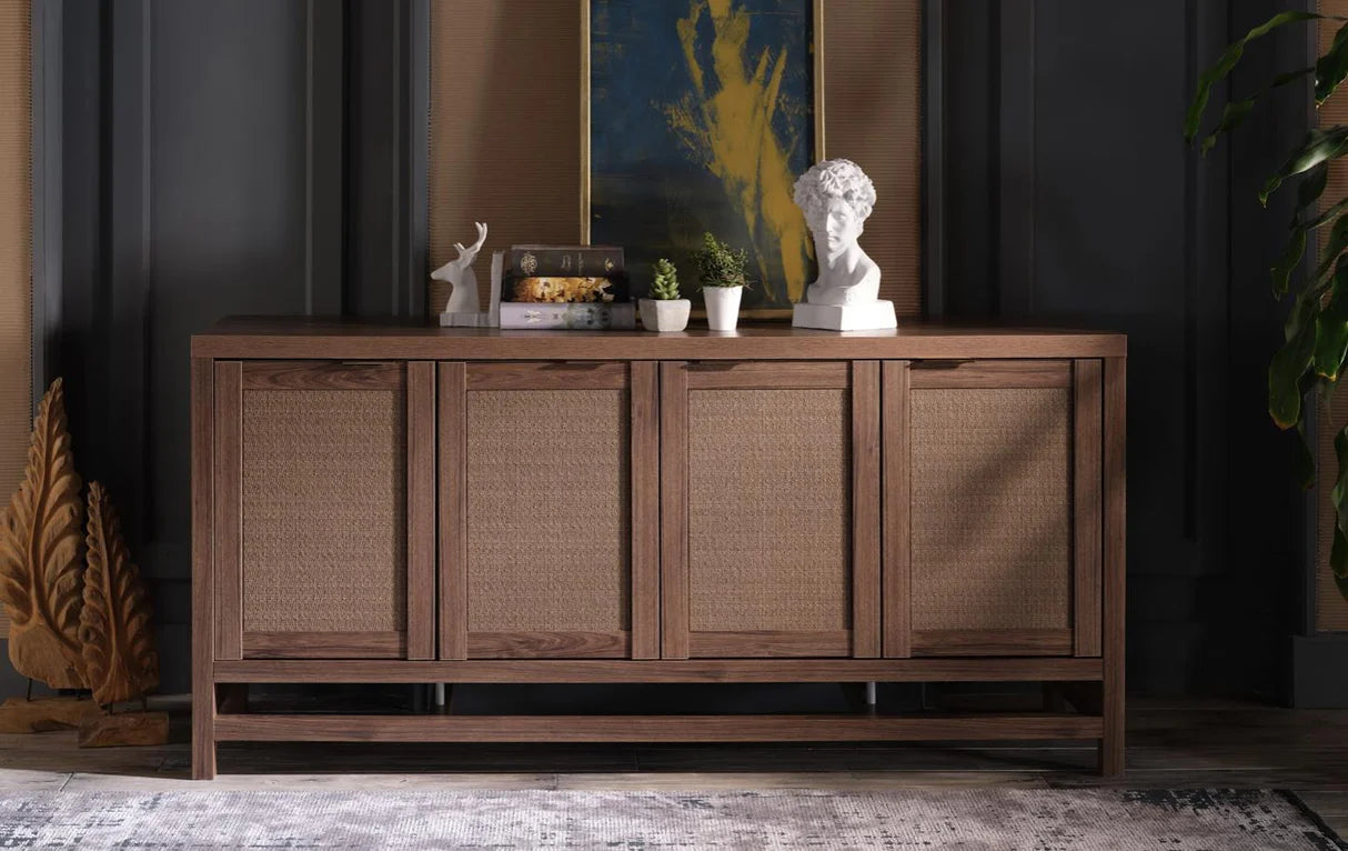 Arden Alegro Walnut 4-Door Console