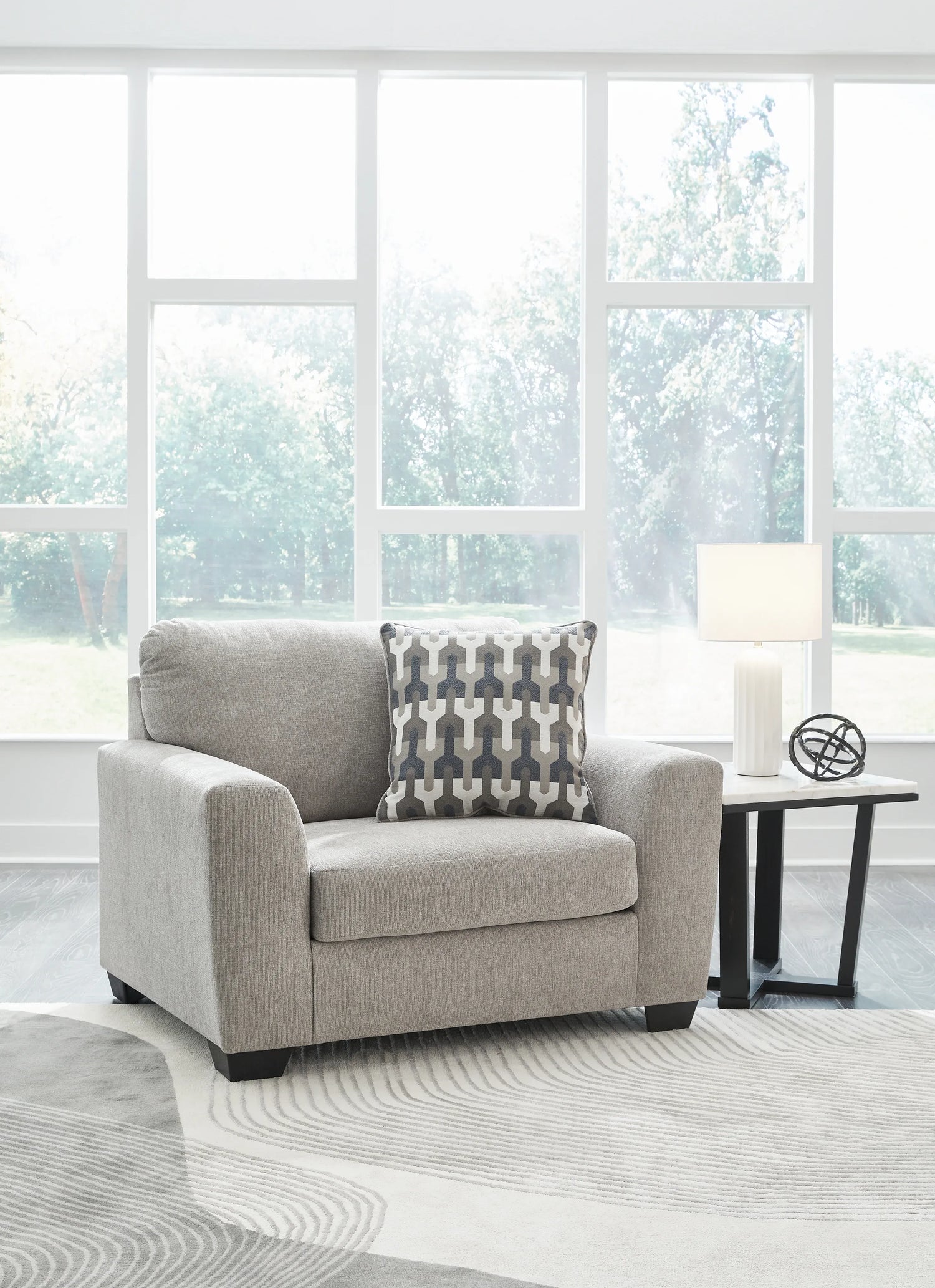 Avenal Park Flannel Chair &amp; Ottoman Set