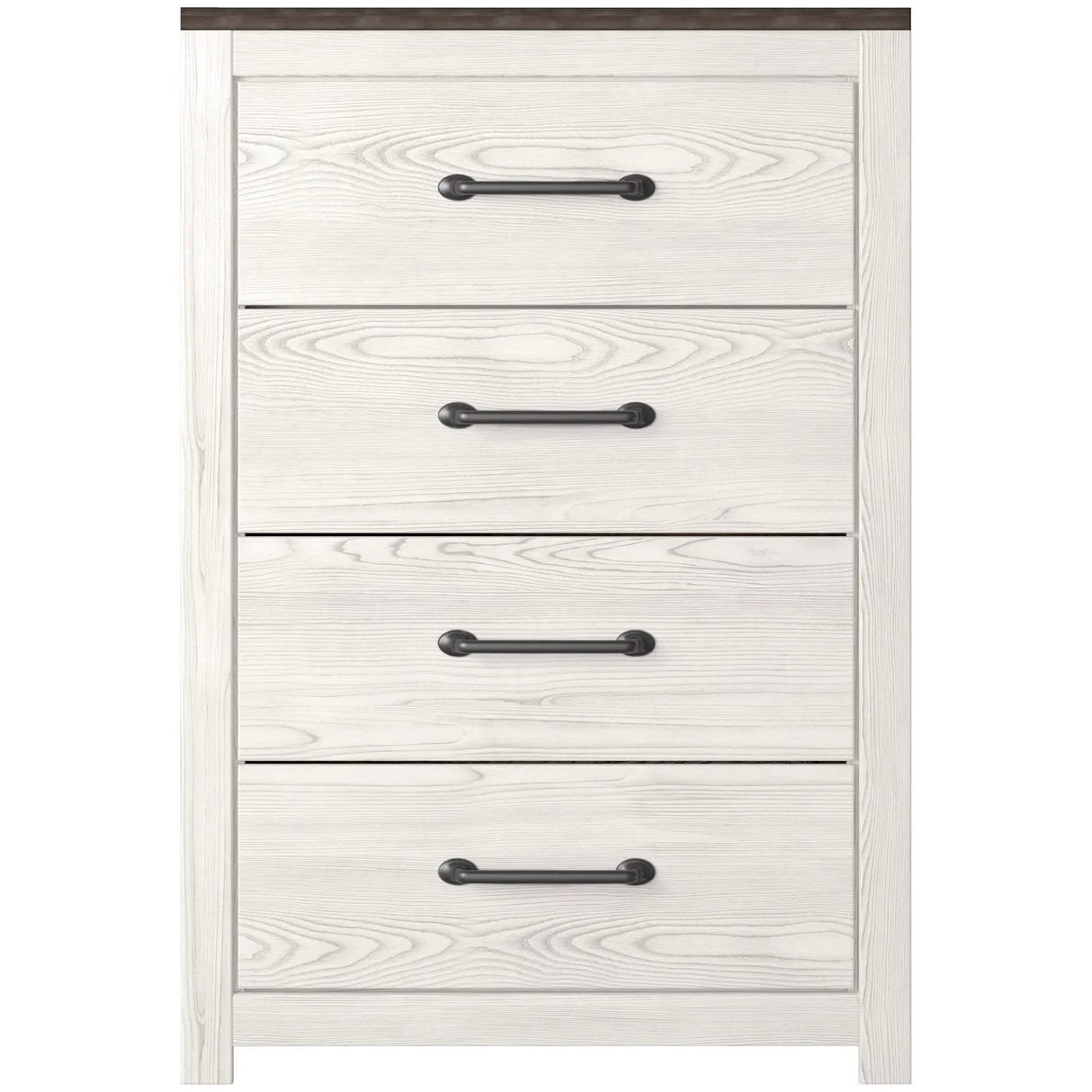 Juego de dormitorio juvenil con paneles en blanco y gris Gerridan 