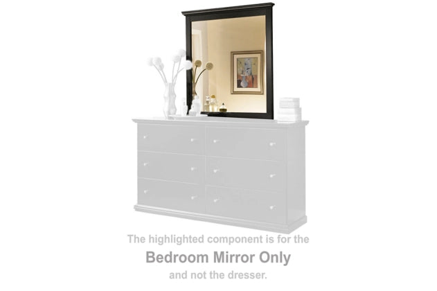 Maribel Black Bedroom Mirror (Mirror Only)