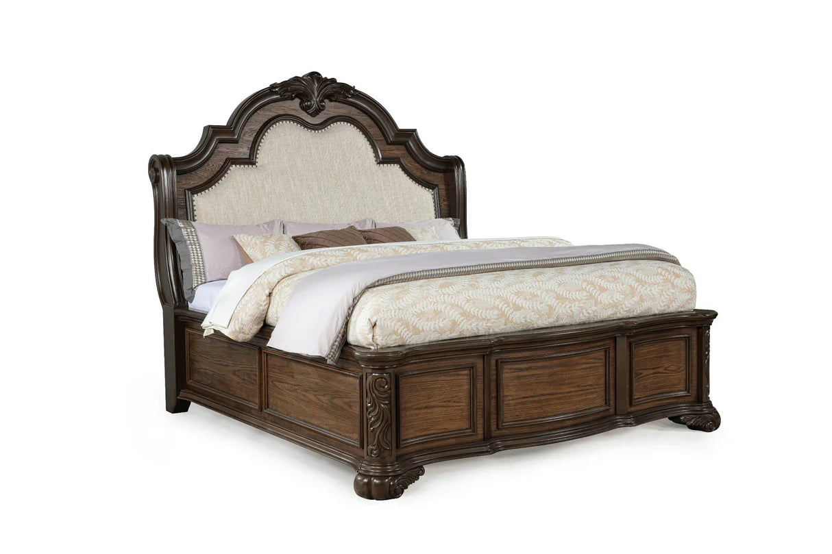 Ludwig Brown Upholstered Panel Bedroom Set