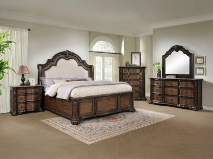 Ludwig Brown Upholstered Panel Bedroom Set