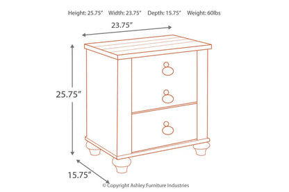 Willowton Two-tone Nightstand