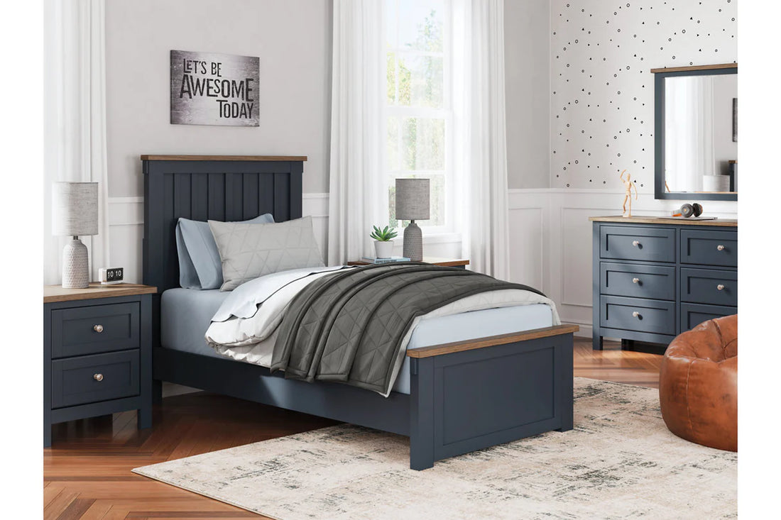 Landocken Brown/Blue Youth Panel Bedroom Set