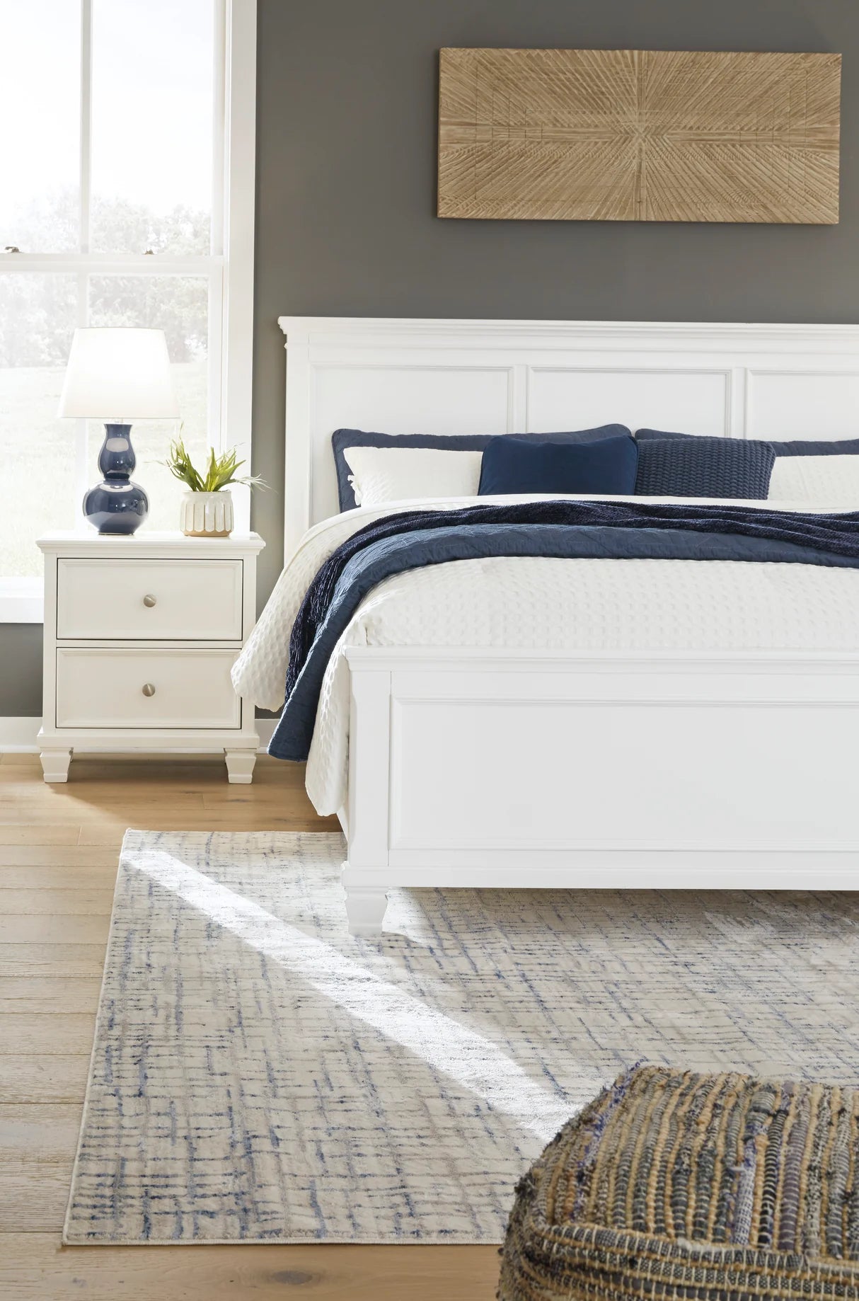 Juego de dormitorio juvenil Fortman White con paneles
