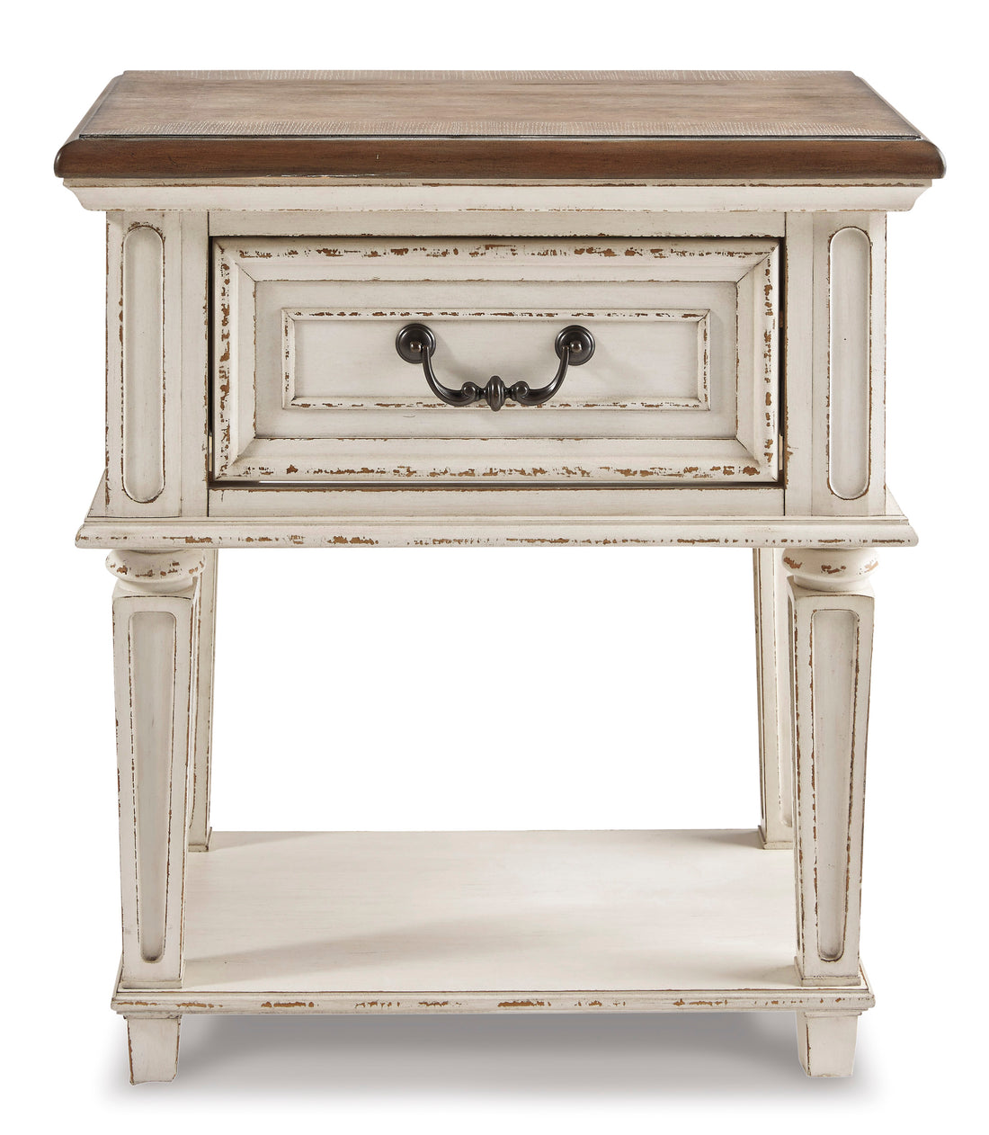 Realyn Chipped White Nightstand