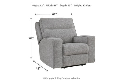 Biscoe Pewter 3-Pieces Power Reclining Living Room Set