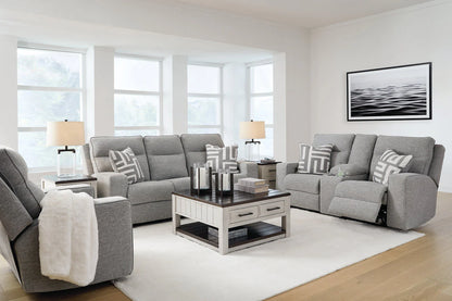 Biscoe Pewter 3-Pieces Power Reclining Living Room Set