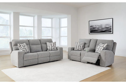 Biscoe Pewter 3-Pieces Power Reclining Living Room Set