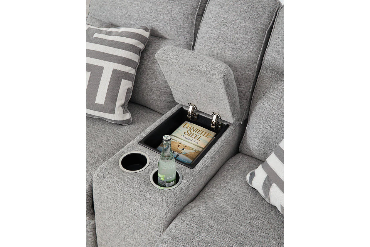 Biscoe Pewter 3-Pieces Power Reclining Living Room Set
