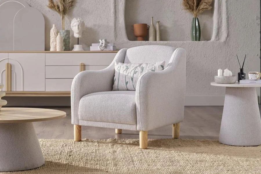 Boheems Cream Accent Chair