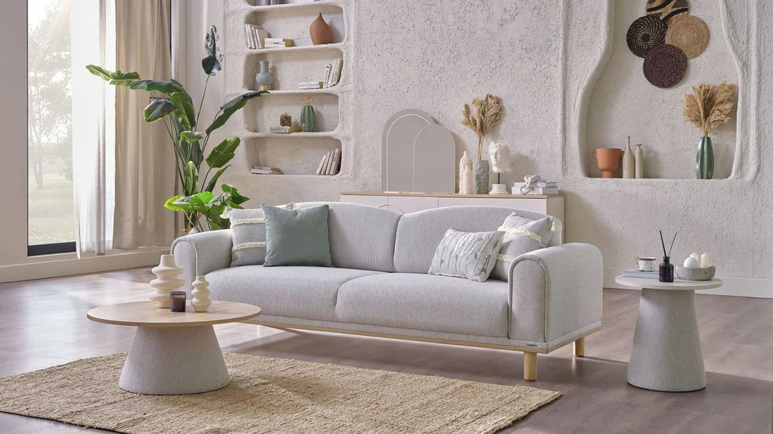 Boheems Cream Living Room Set
