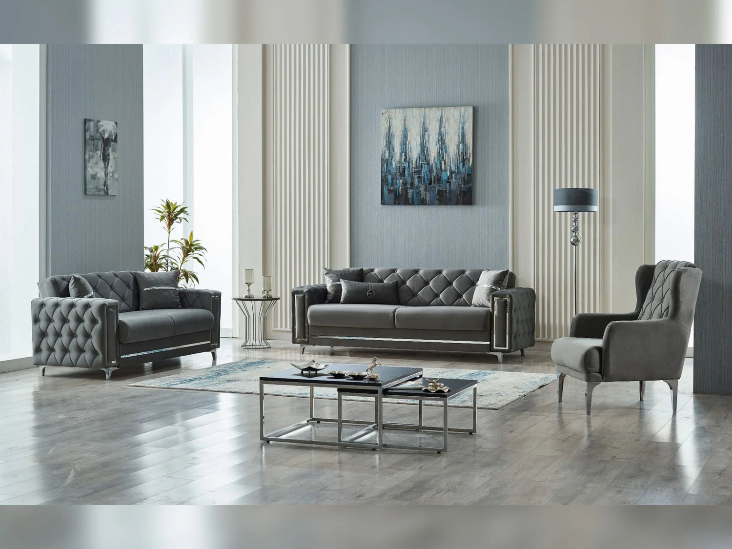 Bolivya 3-Piece Modern Living Room Set